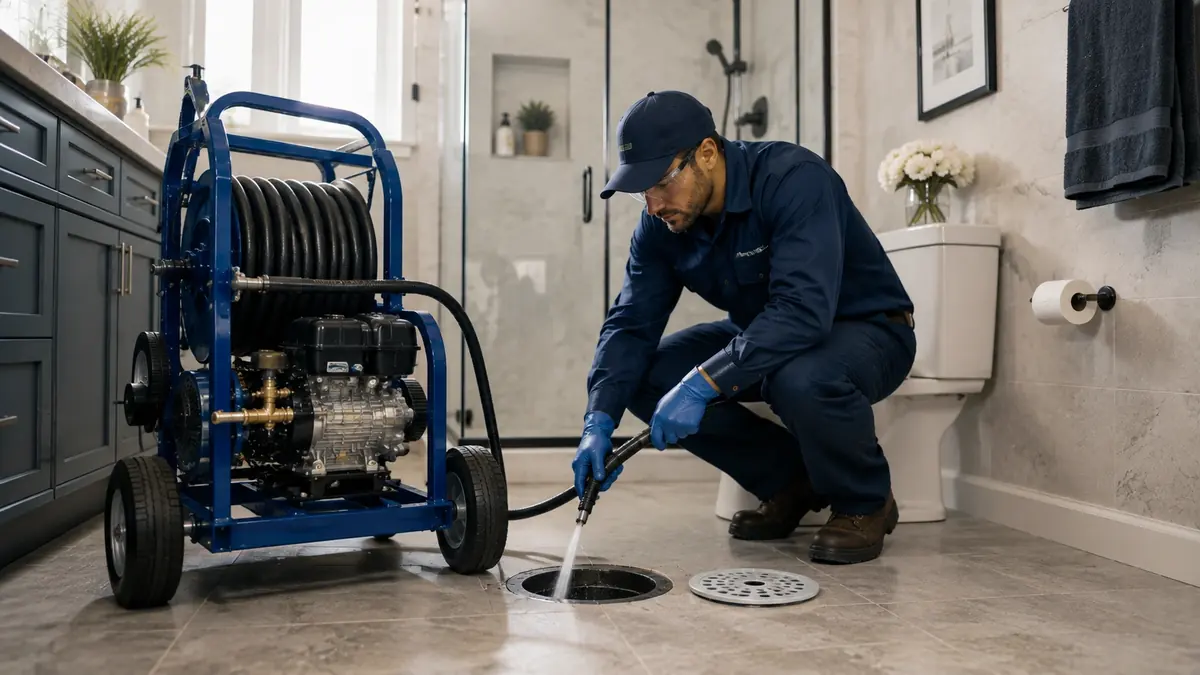 Bathroom Drain Hydro Jetting in Torrance