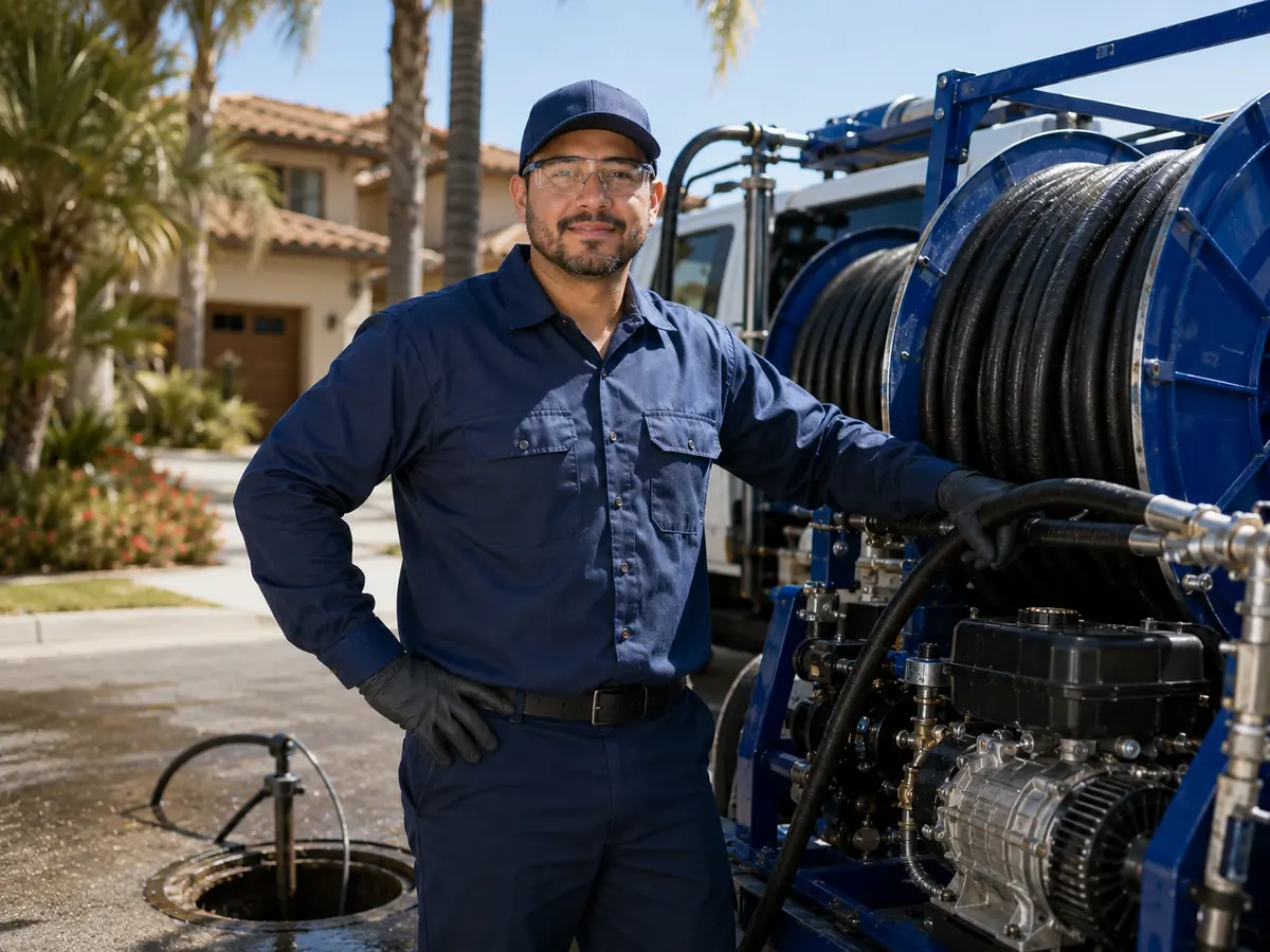 Hydro jet sewer cleaning in Torrance