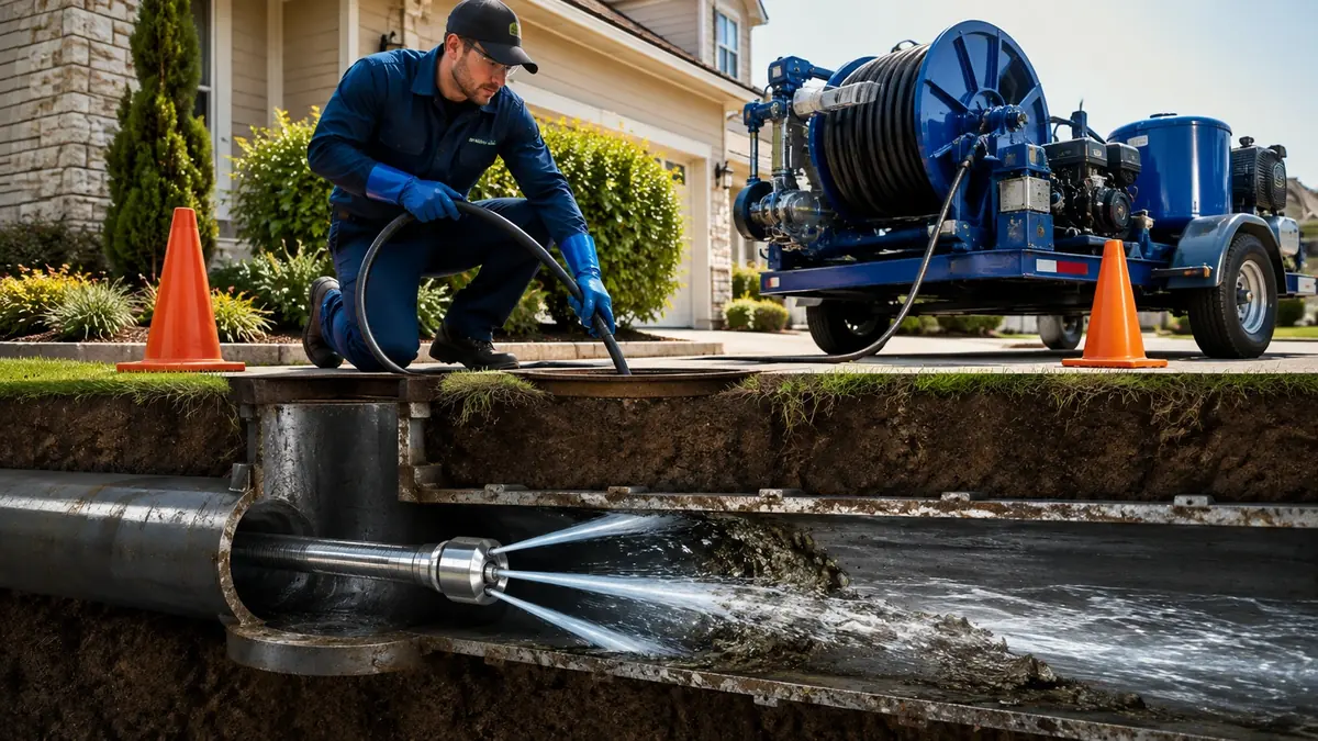 Main Sewer Line Hydro Jet Cleaning in Torrance