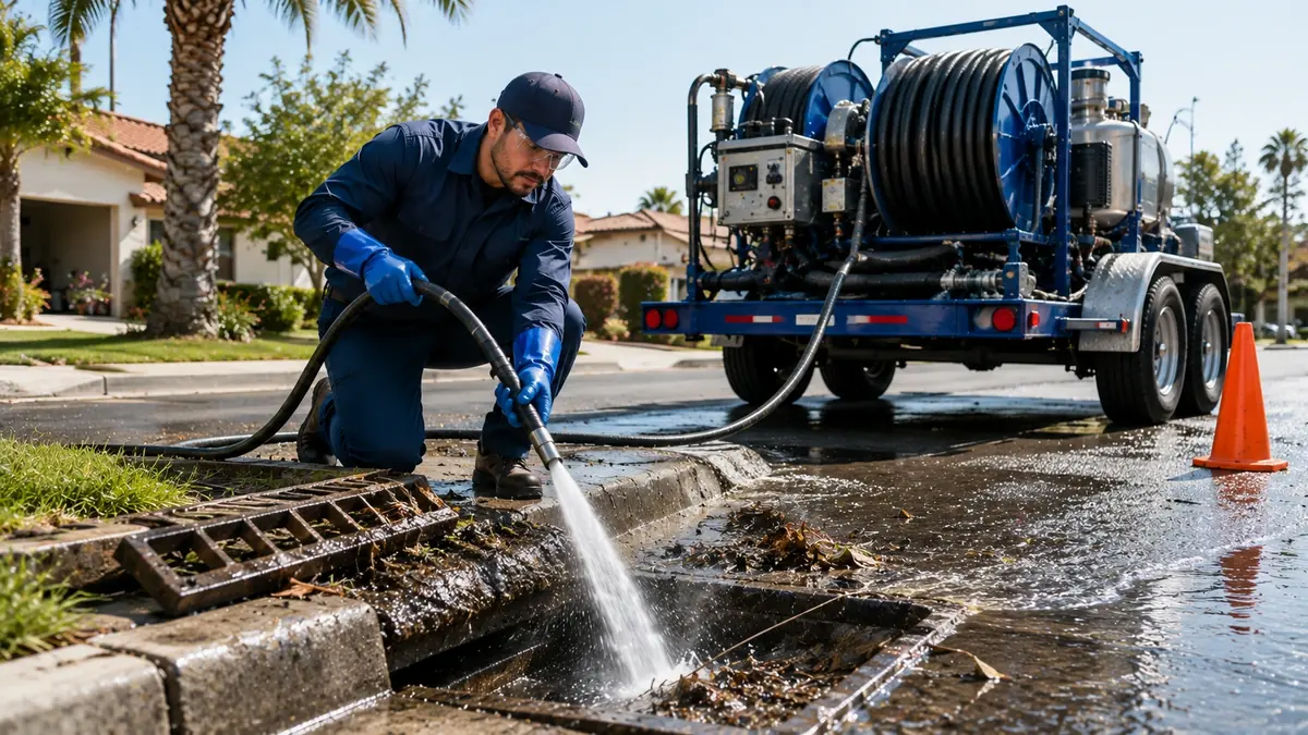 Storm Drain Hydro Jet Cleaning in Torrance
