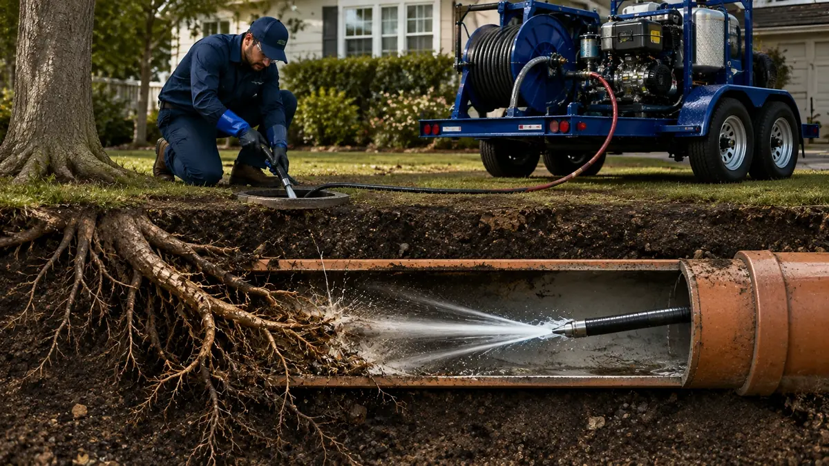 Tree Root Removal with Hydro Jetting in Torrance